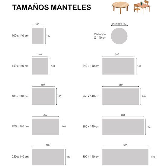 MANTEL RESINADO ACUARELA AZUL 250X140 CM