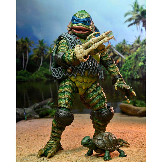 Figura Leonardo As The Creature Tortugas Ninja Universal Mosnters 18cm