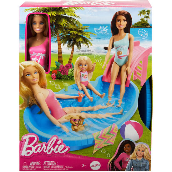 Muñeca + Piscina Barbie