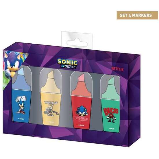Comprar Subrayadores Pack X4 Sonic Prime