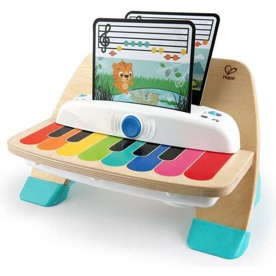 PIANO MAGIC TOUCH MADERA BABY EINSTEIN CON TECNOLOGIA TACTIL INCLUYE TRES HOJAS DE MUSICA 22,9X30,5X12,7CM TOYBAGS