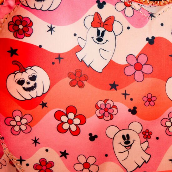 BOLSO BANDOLERA FLORAL GHOST MICKEY & MINNIE DISNEY LOUNGEFLY