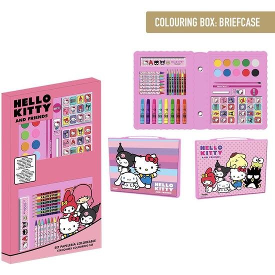 SET PAPELERÍA COLOREABLE CAJA HELLO KITTY CERDA