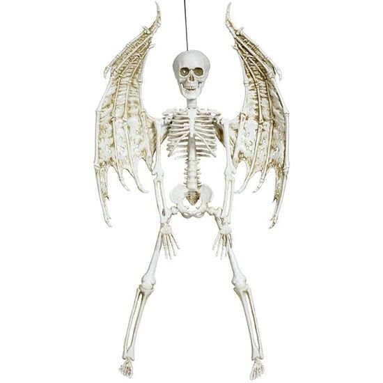 COLGANTE ESQUELETO CON ALAS, 46 CMS GUIRCA
