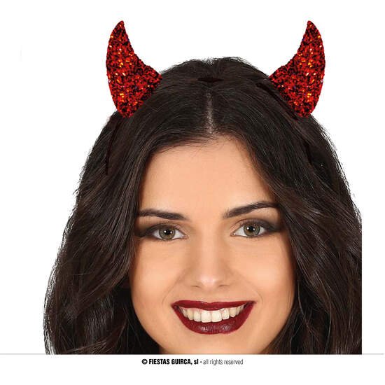DIADEMA CUERNOS GLITTER GUIRCA