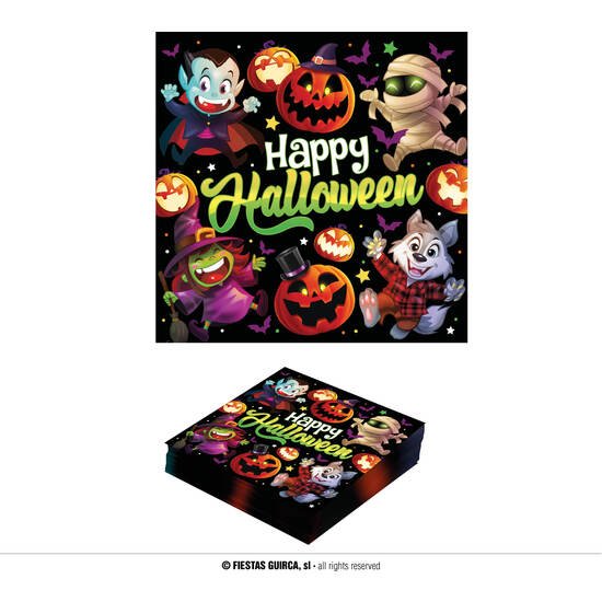 Comprar Bolsa 20 Servilletas Monstruitos 16x16 Cms
