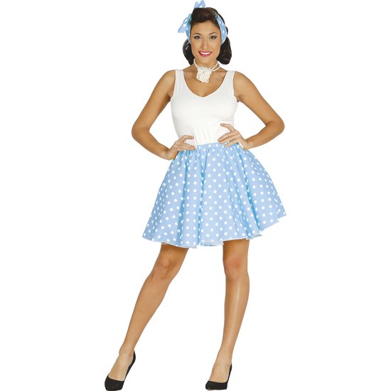 SET PIN UP AZUL CIELO, ADULTA, 42 - 44 (L)