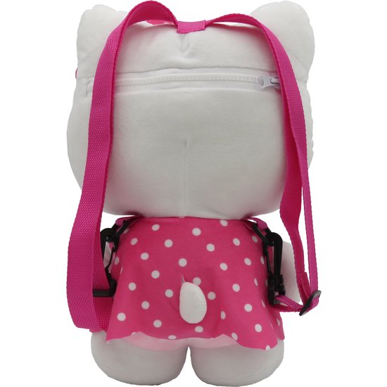 MOCHILA PELUCHE HELLO KITTY ROSA 35CM