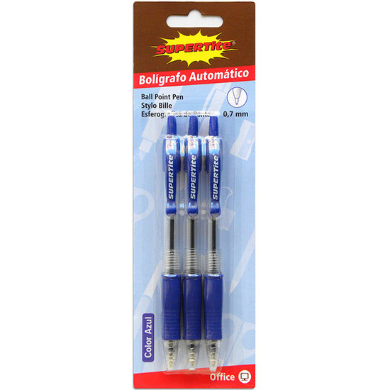 Comprar Bolígrafos Ball Pen 0,7mm Azul - 3uds