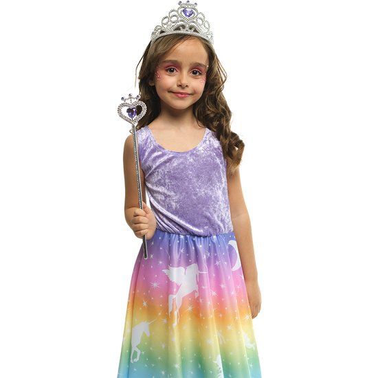 SET ACCESORIOS PRINCESA PLATA/LILA RUBIES