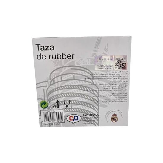 REAL MADRID TAZA RUBBER