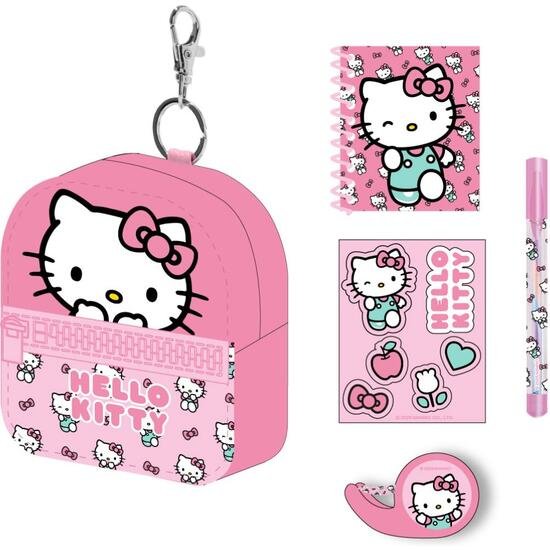 SET DE PAPELERÍA MINIMOCHILA HELLO KITTY