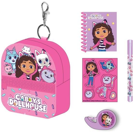 SET DE PAPELERÍA MINIMOCHILA GABBY´S DOLLHOUSE