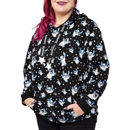 SUDADERA UNISEX CON CAPUCHA STITCH DISFRAZ DE FANTASMA S