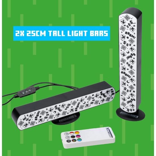 PACK X2 BARRAS DE LUZ CREEPERS MINECRAFT