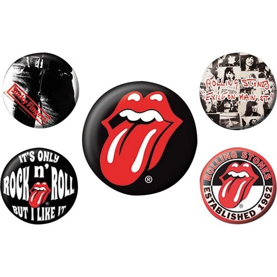 JUEGO DE CHAPAS THE ROLLING STONES CLÁSICOS PYRAMID INTERNATIONAL