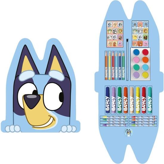 SET PAPELERÍA COLOREABLE CAJA BLUEY CERDA
