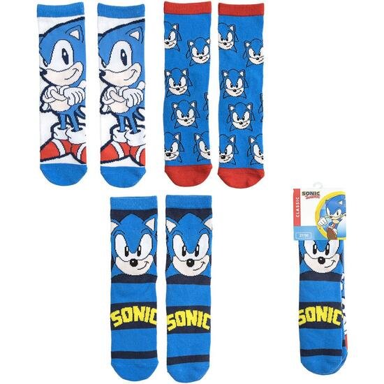 PACK CALCETINES 3 PIEZAS SONIC CERDA