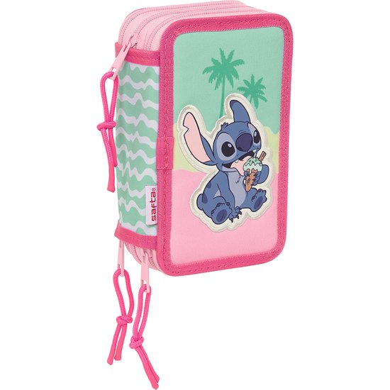 PLUMIER TRIPLE 37 PCS STITCH  ICE CREAM SAFTA