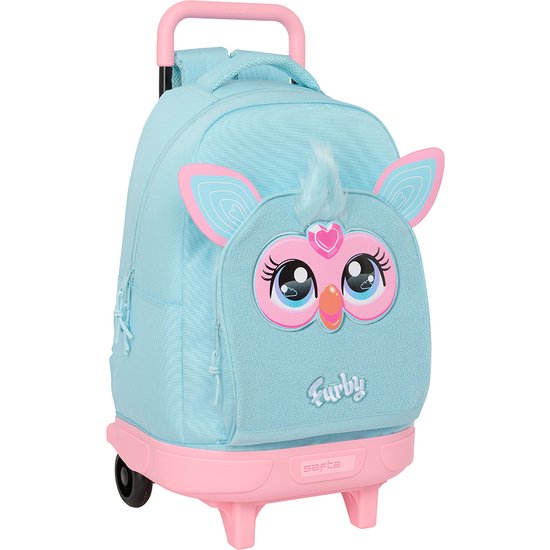 MOCHILA GDE. C/RUEDAS COMPACT EXTRAIBLE FURBY SAFTA