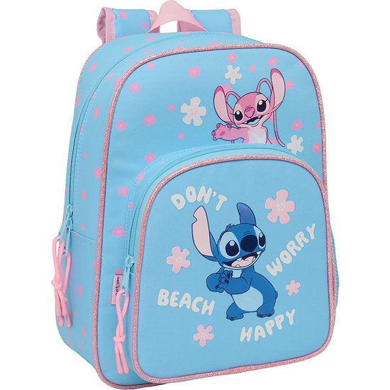 MOCHILA INFANTIL ADAPT.CARRO STITCH  HAPPY SAFTA