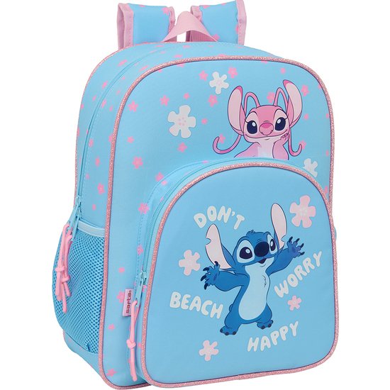 MOCHILA JUNIOR ADAPT.CARRO STITCH  HAPPY SAFTA