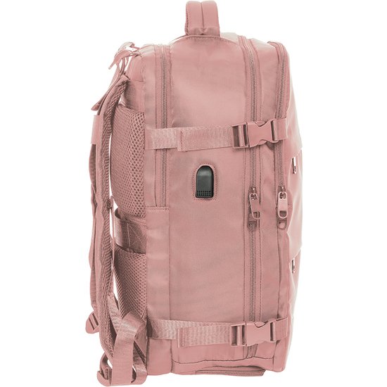 MOCHILA VIAJE CABINA PORTATIL 15,6 SAFTA  ROSA