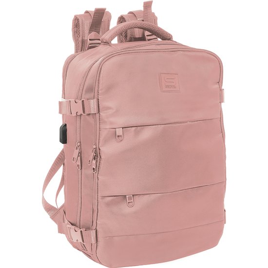 MOCHILA VIAJE CABINA PORTATIL 15,6 SAFTA  ROSA SAFTA