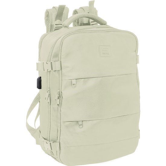 MOCHILA VIAJE CABINA PORTATIL 15,6 SAFTA  BEIGE SAFTA