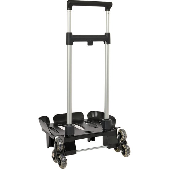CARRO PORTAMOCHILAS PLEGAB. TRIPLE RUEDA TROLLEY NEGRO