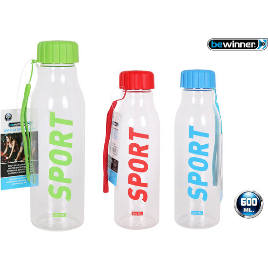 Comprar Botella Sport Agua 600ml Bewinner - Colores Surtidos