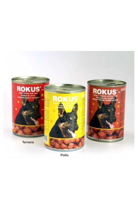 LATA PERROS POLLO 1240gr.ROKUS Rokus