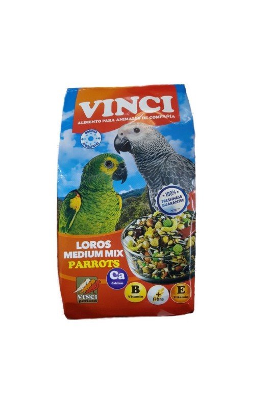 LOROS MEDIUM MIX VINCI Bolsa 4 KG. Vinci