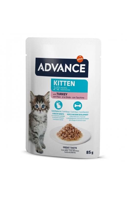Advance Bocaditos en Salsa con Pavo 85 gr.Gatitos