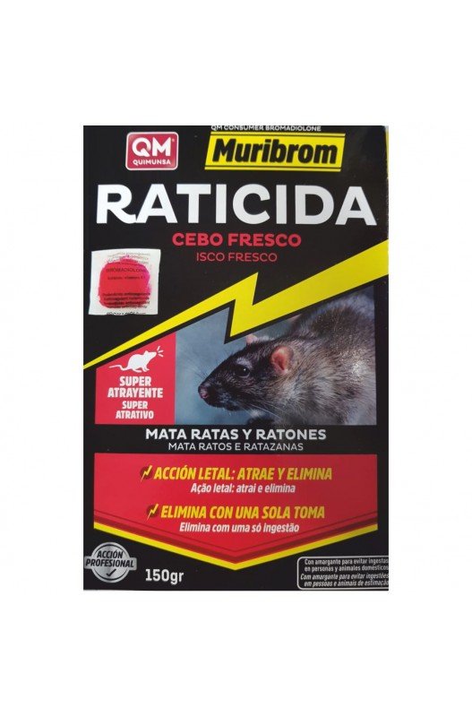 RATICIDA QM BR CEBO FRESCO 150gr. Quimunsa